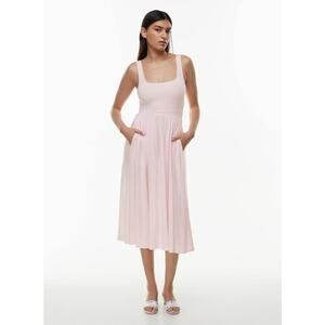 ARITZIA Wilfred Market Midi Dress Squareneck tank dress talc pink small